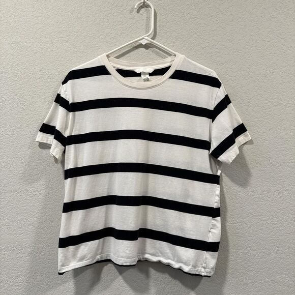 H&M striped boxy tee Size L - Picture 1 of 3